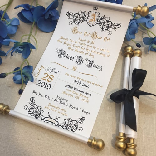Acrylic Scroll Invitations, Scroll Invitation, Wedding Invitation